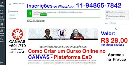 Primaire afbeelding van Como Criar um Curso Online com CANVAS LMS - Vaz e Zapparolli