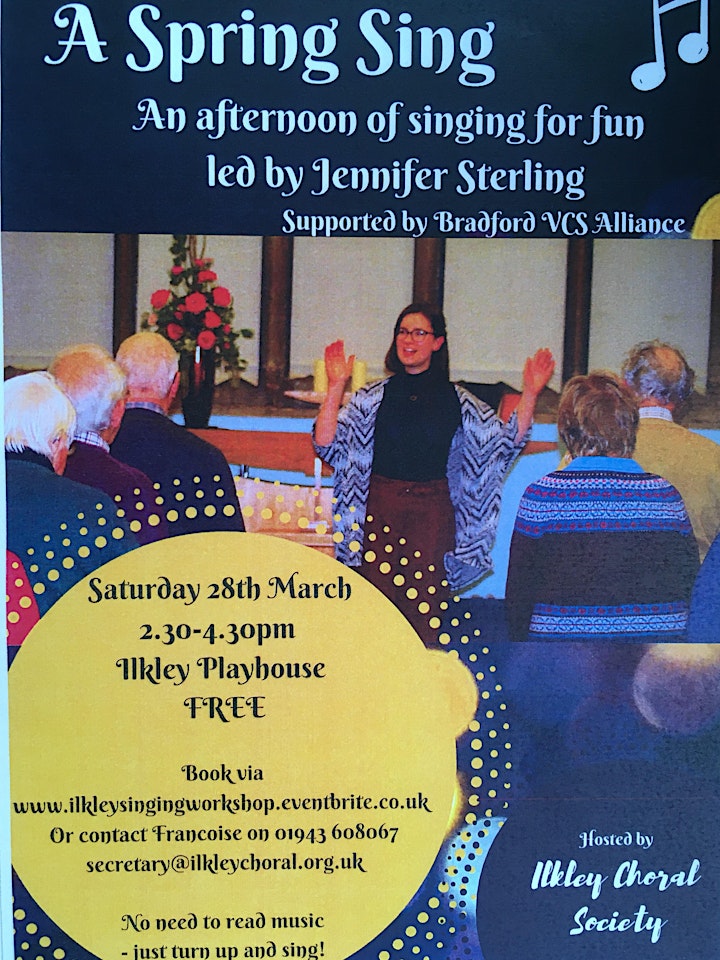 
		FREE! Singing workshop  for all, in Ilkley image
