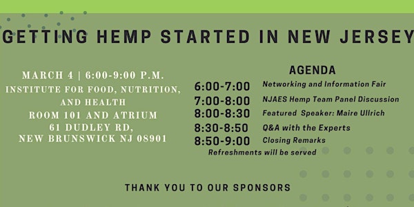 Getting Hemp Started in NJ -- March 4, 2020 
