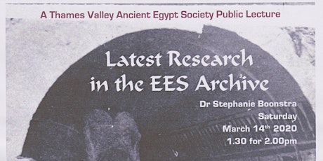 Egyptology Lecture (TVAES March) primary image