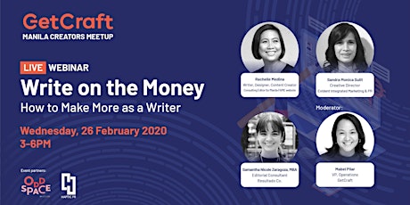Write on the Money: How to Make More as a Writer [LIVE WEBINAR] primary image