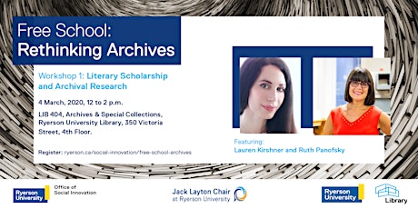Free School - Workshop 1: Literary Scholarship and Archival Research primary image