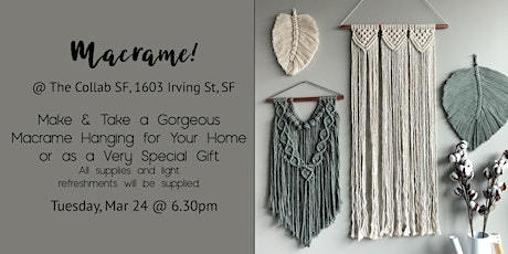 Macrame! Make & Take Your Very Own Gorgeous Wall Hanging primary image