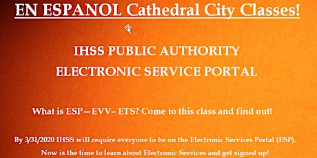 EN ESPAN0L! Cathedral City  Electronic Services Portal Training primary image