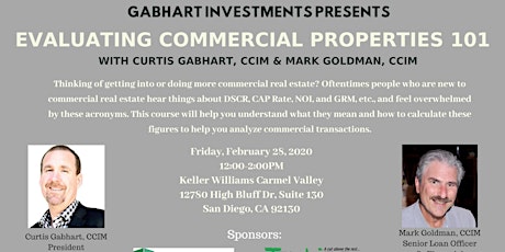 Evaluating Commercial Properties 101 by Curtis Gabhart, CCIM & Mark Goldman, CCIM primary image