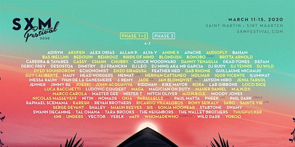 SXM Festival March 11-15, 2020 - CARIBBEAN RESIDENTS ONLY