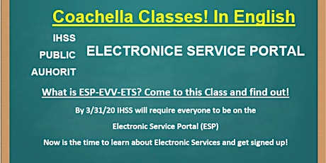 Coachella Class! In English Electronic Services Training primary image