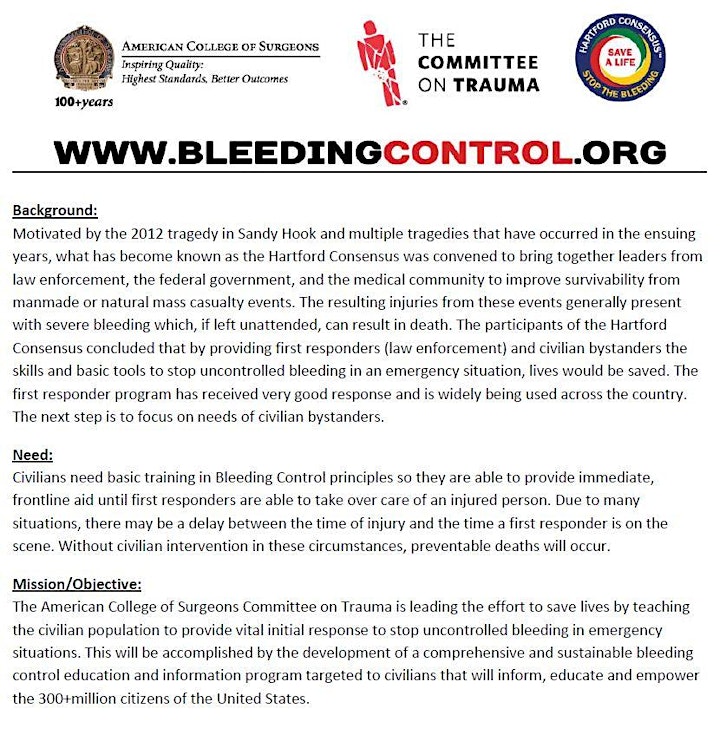 Stop the Bleed Training image