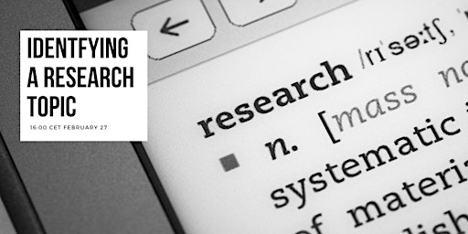 Image principale de Identifying a doctoral research topic.