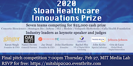 MIT Sloan Healthcare Innovations Prize Pitch Competition Finals 2020 primary image