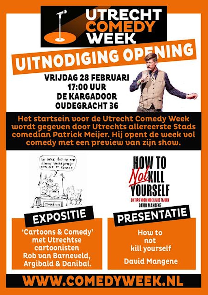 Afbeelding van Opening Utrecht Comedy Week met Cartoons en Comedy en Stadscomedian