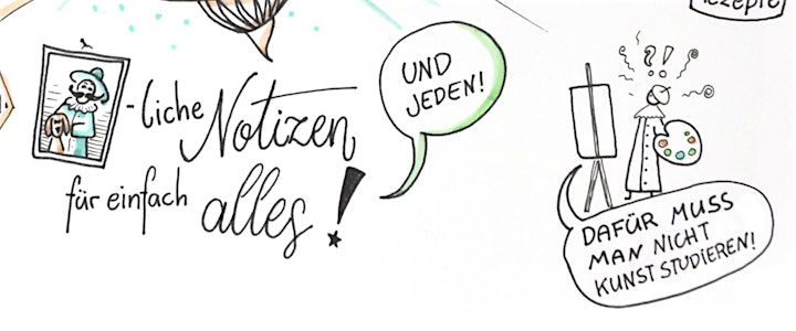 Sketch Notes - zeichnerische  Mitschriften für einfach alles - Graz: Bild 