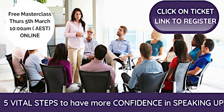 Confidence in Speaking - Online Masterclass primary image