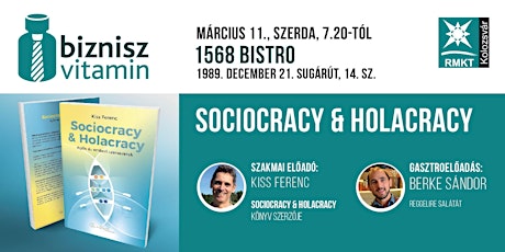 Márciusi BizniszVitamin, Kolozsvár - 2020 - Sociocracy és holacracy, Kiss Ferenc primary image