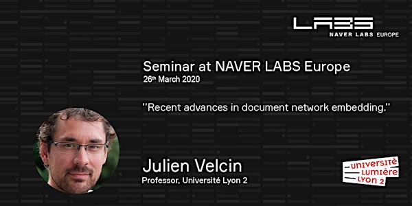 Seminar at NAVER LABS Europe: Recent advances in document network embedding