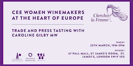 POSTPONED! - CEE Women Winemakers at the Heart of Europe Tasting primary image