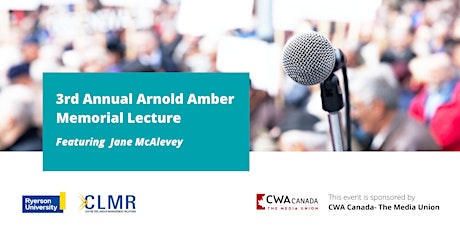 3rd Annual Arnold Amber Memorial Lecture primary image