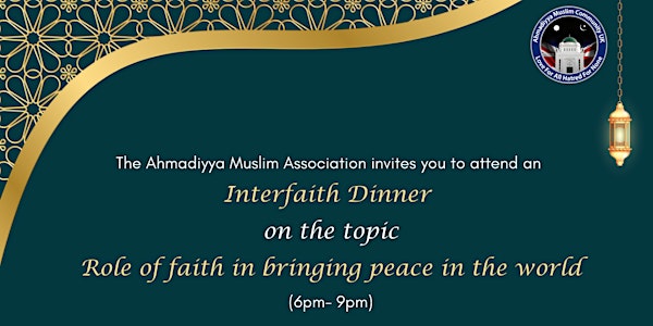 Interfaith Dinner: Role of faith in bringing peace in the world