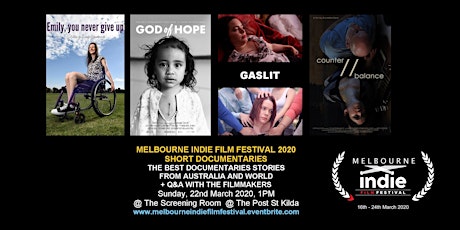 Melbourne Indie FF 2020 – Sunday Afternoon Short Documentaries primary image