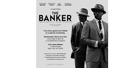 Dream Catchers:THE BANKER Private Movie Screening primary image