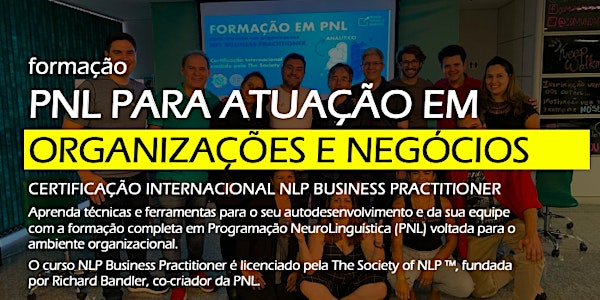 Formação em PNL para atuação em Organizações - Certificação Internacional N...