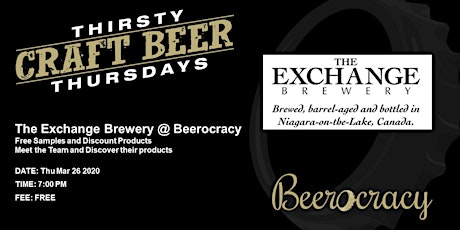 Thirsty Thursday with Exchange Brewery primary image