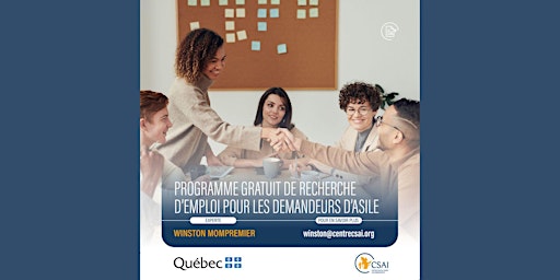 Immagine principale di PROGRAMME GRATUIT DE RECHERCHE D’EMPLOI POUR LES DEMANDEURS D’ASILE