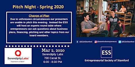 Pitch Night Spring 2020 presented by ESS primary image