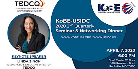 2020 KoBE/USIDC 2nd Quarterly Seminar & Networking Dinner primary image