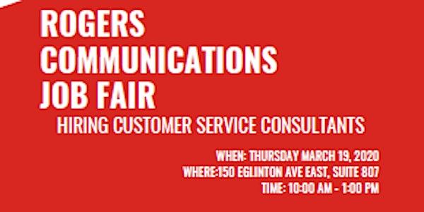 Rogers Communications Job Fair (POSTPONED until further notice)