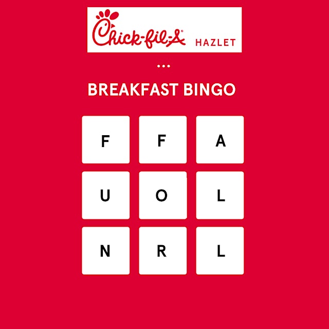 Image principale de Chick-fil-A Hazlet Breakfast Bingo
