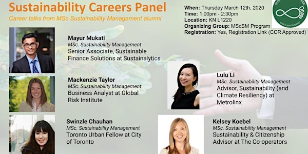 Sustainability Careers Panel