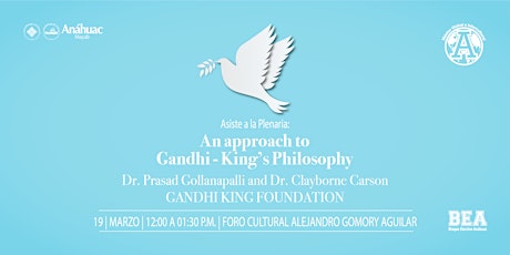 Imagem principal do evento Plenaria: "An aproach to Gandhi - King´'s  Philosophy" Peace & Justice.