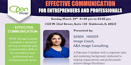 Workshop on Effective Communication for Entrepreneurs and Professionals primary image