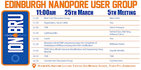CANCELLED - 5th Edinburgh Nanopore User Group (ION_BRU) Meeting primary image