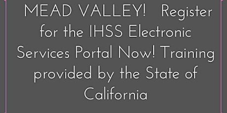 Mead Valley Electronic ServicesTraining provided by the State of California primary image