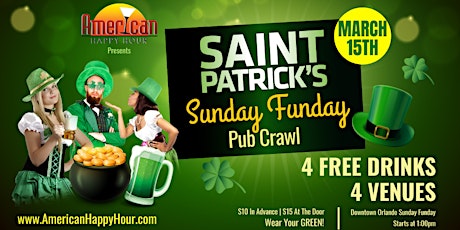 St. Patrick's Sunday Funday Pub Crawl primary image