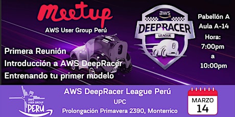Imagen principal de DeepRacer League Peru Meetup #1