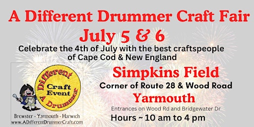 Image principale de A Different Drummer Craft Fair ~ July 5 & 6 ~ Yarmouth