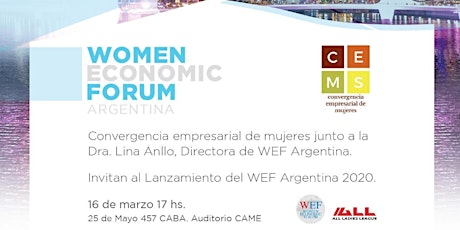 Imagen principal de CANCELADO Lanzamiento Women Economic Forum Argentina