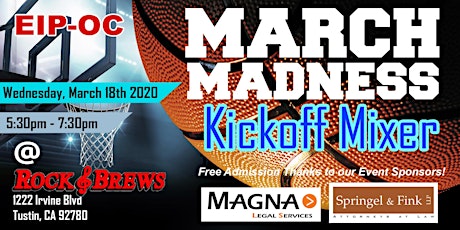 Emerging Insurance Professionals Orange County - 2020 March Madness Kickoff Mixer