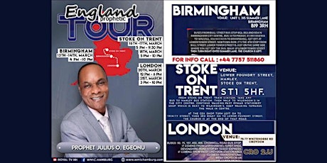 England Prophetic Tour primary image