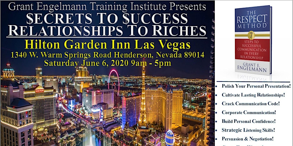 Ecrets To Uccess Relationships To Riches Tickets Sat Jun 6