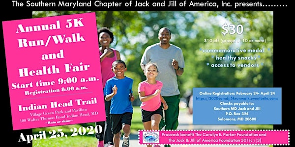 2020 SoMDJJ: 5K Run/Walk and Health Fair 