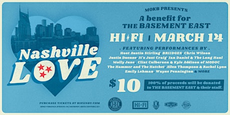 CANCELLED: Nashville Love - A Benefit For The Basement East @ HI-FI