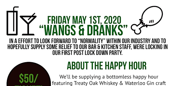 "Wangs & Dranks" Happy Hour Shin-dig