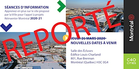 Réinventer Montréal 2020-21    Séance d'information de 14 h  primary image