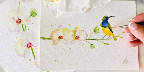 2-in-1 Sunbird x Orchids Watercolour primary image