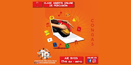 Imagen principal de Clase Online de Percusión - Abierta y Gratuita (CONGAS + PERCUSIÓN AFROLATINA)