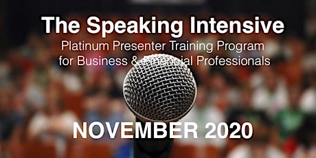 The Speaking Intensive November 2020 Virtual Format primary image
